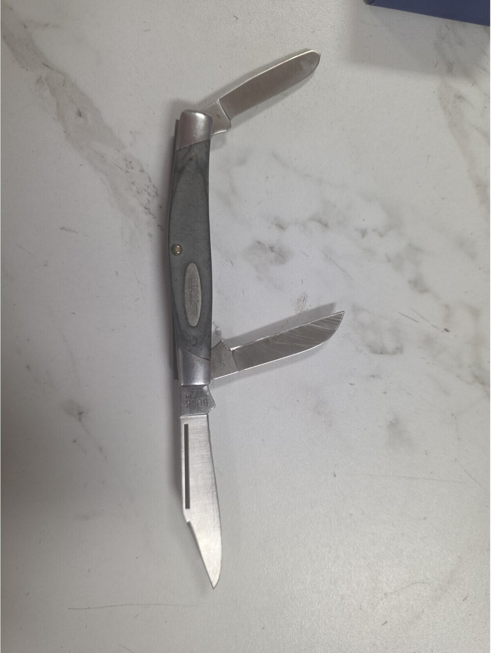 Vintage 70s Buck 303 Pocketknife Pre Date Code 3 Blade 1972 - 1974 USA